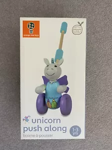 New Orange Tree Wooden Unicorn Push Along Toy 12 Months+ Perfect Gift Toddler - Picture 1 of 4