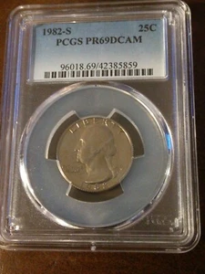 1982 S 25C Washington Quarter Proof PCGS PR69DCAM - Picture 1 of 2