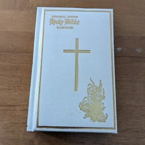 In Memoriam Bible White Vegan Leather New Unused New American Version - Picture 1 of 9