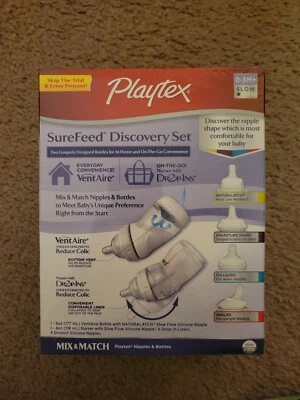 Playtex SureFeed Discovery Mezcla y Combina Pezones y Botellas Set de Regalo Nuevo Foto 1 de 4