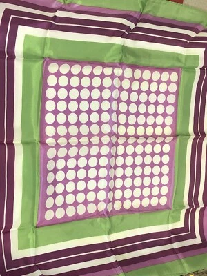 New Large Vintage 1970s Designer Women's Scarf Colorful Geometric Design - Imagem 1 de 4