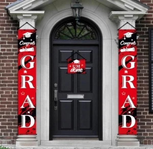 3 Pieces Graduation Banner Decorations, Congrats Grad I'm Done Hanging Door Sign - Picture 1 of 4