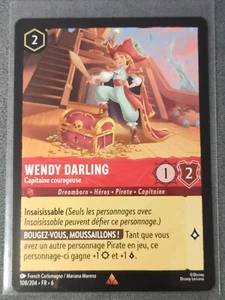 Carte LORCANA FR - Chapitre 6 108/204 Wendy Darling - Rare non Foil Neuf - Imagen 1 de 2