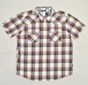 Patagonia Men Button Down Shirt Plaid Short Sleeve Cotton Blend Multicolor XL - Picture 1 of 8