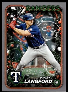 2024 Topps Holiday WYATT LANGFORD RC SILVER GLITTER #H113 - Picture 1 of 2