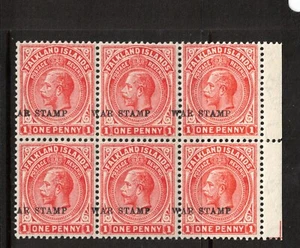 Falkland Islands #MR2b Variety (Heijz #36cv3 SG #71c) Very Fine Never Hinged Blk - Picture 1 of 1