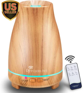 Essential Oil Diffusers 200ML Diffuser Remote Control Aromatherapy Diffuser w... - Picture 1 of 1