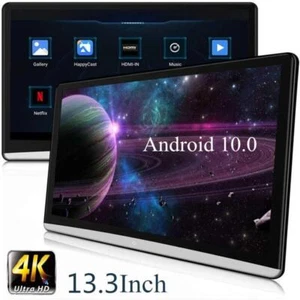 2X 13.3"Android 10.0 Car Headrest Touch Screen Monitor 1080P WIFI Bluetooth HDMI - Picture 1 of 9