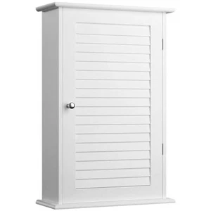 Mobile Pensile Bagno da Parete Armadio Armadietto Legno Bianco 40 x 16 x 60 cm - Foto 1 di 5