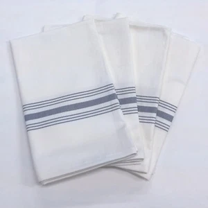 Bistro Stripe 100% Cotton Napkins, Set of 4, 18" x 22" - 18 Color Choices - Picture 1 of 35
