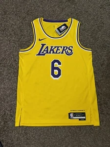 LeBron James Los Angeles Lakers #6 Gold Jersey Icon Edition Size LARGE/48 - Picture 1 of 7
