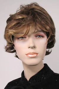 Raquel Welch Wig Short Brown with Blonde Highlights Modacrylic - Picture 1 of 3