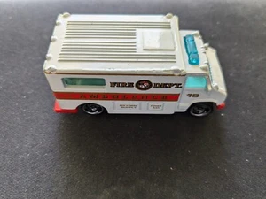 Ambulancia Mattel Hot Wheels White Fire Department 1988 - Imagen 1 de 6