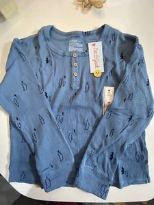 NWT Cat & Jack Girls Long Sleeve shirt Lighting bolt size M (8) - Picture 1 of 1