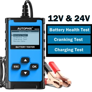 Automotive Digital 12V 24V Battery Tester Cranking Charging Load Test Analyzer - Foto 1 di 9