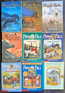 Horse / Pony Themed 9 Book Lot Paperback Children's Chapter Books Girls Interest - Imagen 1 de 3