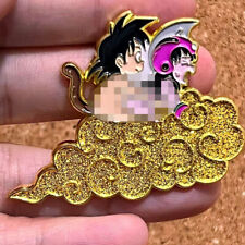 Anime Dragon Ball Son Goku Chichi Somersault Cloud Lapel Pin Metal Badge funny