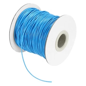 Waxed Cord 1mm Waxed Thread 87 Yard Wax String Leather Cord (Blue) - Picture 1 of 7