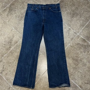 Vintage Levis 517 Jeans Mens 36x30 Blue USA Made Orange Tab Bootcut Dark Wash! - Picture 1 of 8