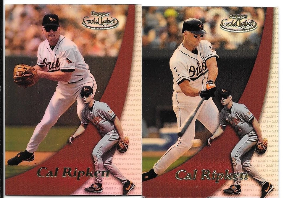 CAL RIPKEN JR PAIR 2000 TOPPS GOLD LABEL CLASS 1 2 80 BALTIMORE ORIOLES HOF - Image 1 of 1