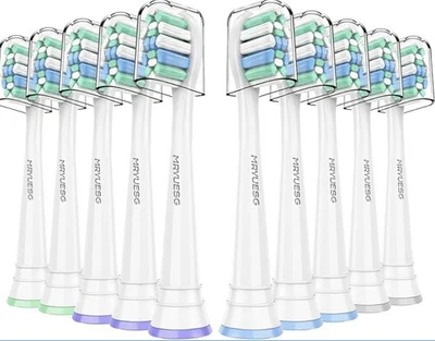 Replacement Toothbrush Heads Compatible Philips Sonicare, 10 Pack + 4 Kids Size - Image 1 of 4