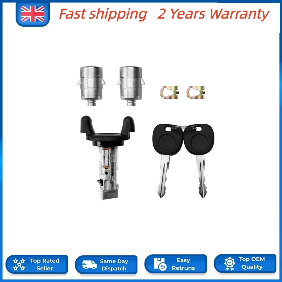 Ignition Switch Lock Cylinder＋Pair Front Door Lock Cylinder with Keys for Chevy - Image 1 of 4