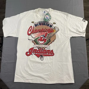 Camiseta De Colección Cleveland Indians Starter XL 1995 División Champs Chief Wahoo Nueva Con Etiquetas - Imagen 1 de 11