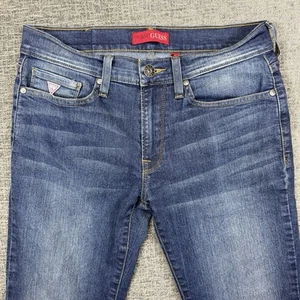 Guess Jeans Men's Lincoln Slim Straight Size 31x29 Blue Whisker Faded Distressed - Picture 1 of 11