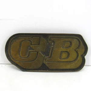 Hebilla de cinturón de latón vintage con logotipo CB adenzy Denver 1978 - Imagen 1 de 7