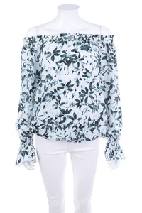PATRIZIA PEPE Carmen-Bluse Blumen Print I 46 = D 40 Blau-Töne - Bild 1 von 4
