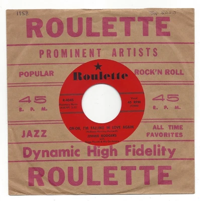 JIMMIE RODGERS, "OH-OH I'M FALLING IN LOVE AGAIN" - Image 1 of 3