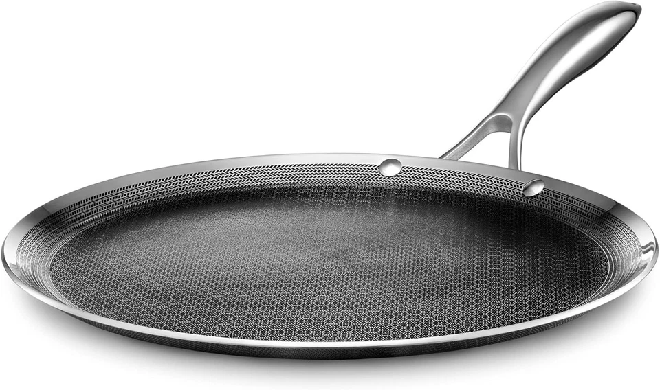 HexClad 12″ Hybrid Griddle Pan – Stainless Nonstick Flat Top Induction Ready NEW - Image 1 of 1