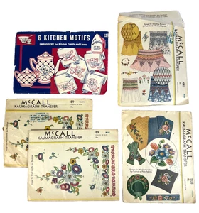 5 transferencias de costura vintage McCall Kaumagraph 89/441/508 NO COMPLETAS/TAL CUAL - Imagen 1 de 20