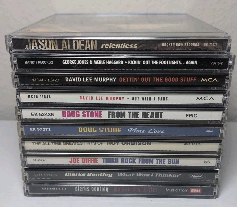 Lot Of 10 Country CDs Jason Aldean,Dierks Bentley,Doug Stone B263 Foto 1 de 1