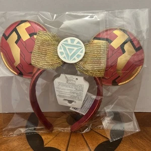 Cerchietto orecchie Topolino 2024 Disney Parks Marvel Iron Man NUOVO - Foto 1 di 6