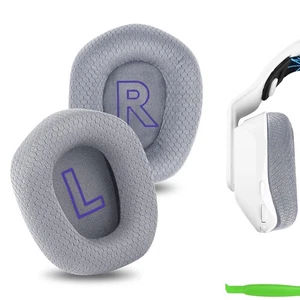 Geekria Mesh Fabric Ear Pads for Logitech G733 Headphones (Grey) - Picture 1 of 6