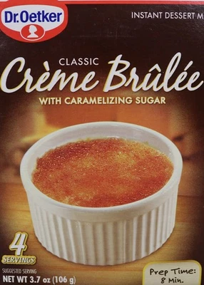 Dr Oetker - Mezcla de postre instantáneo - Crema clásica Brulee - 3,7 OZ - caducidad 26/11/2026 Foto 1 de 3