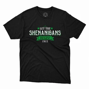 Let The Shenanigans Begin Matching St Patrick's Day Unisex Printed T-Shirts - Picture 1 of 14