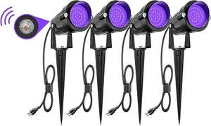 ZUCKEO Halloween Outdoor Black Light Spotlight LED Blacklight, 15W Dusk to Dawn - Picture 1 of 12