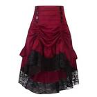 Women Lace Long Skirt Ladies High Waist Gothic Steampunk Party Dress Retro 2022