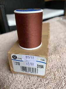 4 Spools Coats & Clark Sewing Thread 300y Chocolate Brown ART210 I7 319A