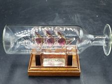 Vintage Blown Glass Ship In A Bottle Griffin  5.5 Inches Long