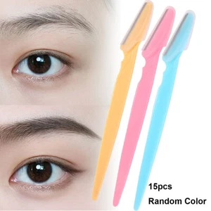 15X Eyebrow Razor Dermaplaning Facial Brow Trimmer Shaper Tool Hair Shaver - Picture 1 of 10