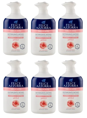 6x Felce Azzurra Detergente Intimo Delicato Intimreiniger Intimseife 250ml