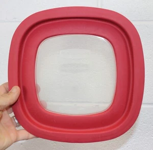 Rubbermaid Contenitore di Stoccaggio Ricambio Coperchio Finestra Trasparente 10M5M6 Rosso 9,5" guc - Foto 1 di 8