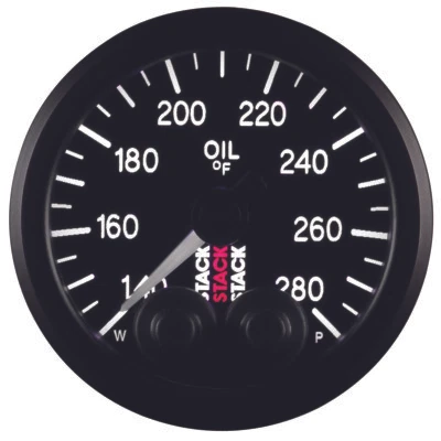 Stack ST3510 规格 OIL TEMP PRO-CONTROL 52 毫米 黑色 140-28F 1/8 英寸 NPF 公头 — 第 1/4 张图片