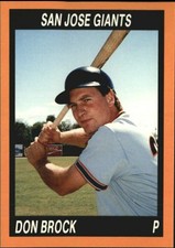 1990 San Jose Giants Cal League Cards #50 Don Brock