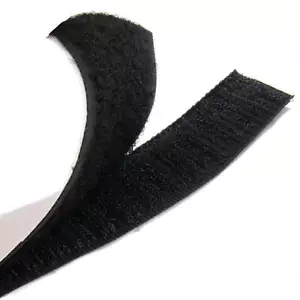 Klettband selbstklebend 1 Meter lang 30mm breit schwarz, Set Haken & Flausch - Bild 1 von 5