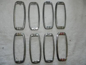 Pair of Genuine GM 1941-48 Chevy Passenger Car GM Tail Lamp Light Bezels Chrome - Picture 1 of 8