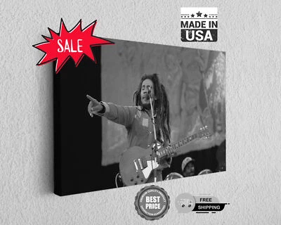 Arte de pared Bob Marley impresión en lienzo bellas artes fotografía música decoración Foto 1 de 4